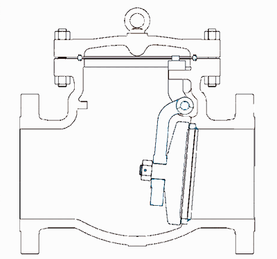 旋啟式止回閥結(jié)構(gòu)示意圖